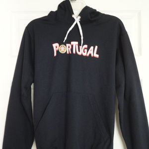 Portugal Pullover Hoodie Hooded Sweatshirt Navy Blue
